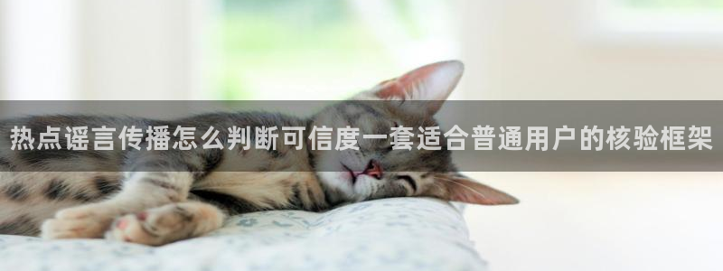 91吃瓜热点网：热点谣言传播怎么判断可信度一套适合普通用户的核验框架